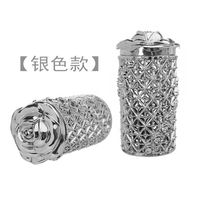 European-style New Plastic Candy Box Electroplating Gold And Silver Wedding Candy Box Hollow Relief Round Long Column Storage Factory Wholesale sku image 2