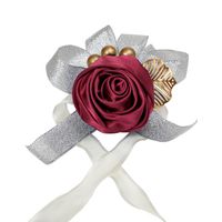 Fournitures De Mariage De Style Occidental Argent Rose Poignet Fleur Fournitures De Mariage En Gros sku image 5