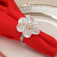 New Western Restaurant Hotel Flower Pearl Folding Flower Towel Ring Wholesale sku image 5