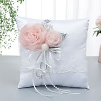 Western Wedding Supplies New Portable Simulation Flower Basket Decoration Ring Pillow Set sku image 1