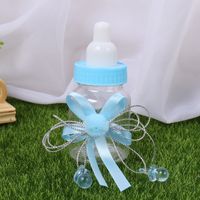 Cross-border Creative Bottle Christmas Wedding Plastic Transparent Wedding Candy Box Baby Full Moon Cartoon Candy Box Customization sku image 2