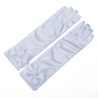 Satin Long Dress Gloves Wedding Satin Gloves Banquet Performance Costume Accessories Children&#39;s Performance Gloves Wholesale sku image 5