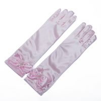 Satin Long Dress Gloves Wedding Satin Gloves Banquet Performance Costume Accessories Children&#39;s Performance Gloves Wholesale sku image 6