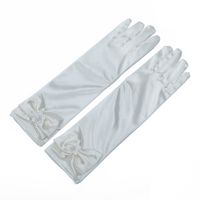 Satin Long Dress Gloves Wedding Satin Gloves Banquet Performance Costume Accessories Children&#39;s Performance Gloves Wholesale sku image 7