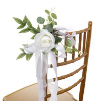 Wedding Arrangement Chair Back Flower Decoration Bouquet Wedding Photography Props sku image 1