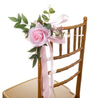 Wedding Arrangement Chair Back Flower Decoration Bouquet Wedding Photography Props sku image 2