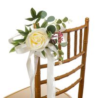Wedding Arrangement Chair Back Flower Decoration Bouquet Wedding Photography Props sku image 3