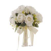 White Simulation Flower Wedding Bride Holding Flower Creative Western Wedding Supplies sku image 1