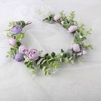 Fashion Flowers Bridal Wreath Headdress Accessories Wedding Hair Accessories sku image 3