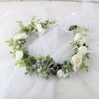 Fashion Flowers Bridal Wreath Headdress Accessories Wedding Hair Accessories sku image 4