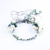 European And American Bridal Headwear Garland Seaside Holiday Simulation Flower Hairband Wholesale Exclusively For Cross-border Platform Headwear sku image 1