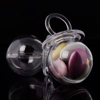 Food-grade Transparent Pacifier-shaped Candy Box Babyshower Full Moon Return Gift Plastic Wedding Candy Box Creative main image 1