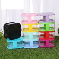 Factory Direct Supply Transparent Candy Box Flip Candy Box Transparent Cube Small Storage Box Wedding Supplies Wholesale main image 2