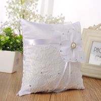 New Wedding Supplies Hollow Lace Fabric Ring Pillow Ring Box Wholesale main image 1