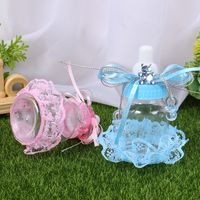 European-style New Creative Wedding Candy Box Drill Bear Lace Lace Accessories Small Bottle Shape Candy Box Wedding Wholesale main image 3
