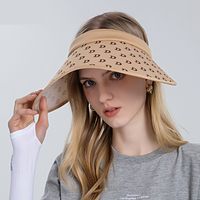 Nouveau D-word Crème Solaire Vide Chapeau Haut De Forme Sport Parasol Chapeau Grand Bord main image 4