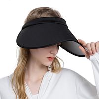 New D-word Sunscreen Empty Top Hat Sports Sunshade Hat Big Brim main image 6
