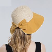 Fashion Fisherman Hat Female Summer Bow Sun Straw Hat Female main image 3