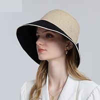 Fashion Fisherman Hat Female Summer Bow Sun Straw Hat Female main image 4