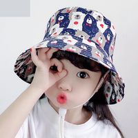 1014 Cotton Thin Baby Hat Spring And Summer Hat Animal Pattern Hat Children Sunscreen Fisherman Hat Men And Women Basin Hat New main image 1