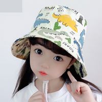 1014 Cotton Thin Baby Hat Spring And Summer Hat Animal Pattern Hat Children Sunscreen Fisherman Hat Men And Women Basin Hat New main image 3
