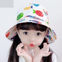1014 Cotton Thin Baby Hat Spring And Summer Hat Animal Pattern Hat Children Sunscreen Fisherman Hat Men And Women Basin Hat New main image 4