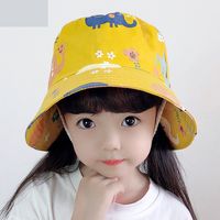 1014 Cotton Thin Baby Hat Spring And Summer Hat Animal Pattern Hat Children Sunscreen Fisherman Hat Men And Women Basin Hat New main image 5