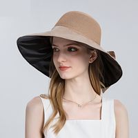 Sombrero De Pescador De Ala Grande Para Mujer Con Protector Solar De Verano De Playa De Vinilo main image 4