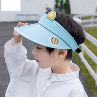 1023 Children&#39;s Sun Protection Hat Summer With Ears Sun Hat Girl Boy Baby Big Brim Empty Top Sun Hat main image 3