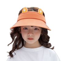 1023 Children&#39;s Sun Protection Hat Summer With Ears Sun Hat Girl Boy Baby Big Brim Empty Top Sun Hat main image 6