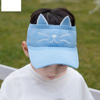 Children&#39;s Baseball Cap Spring And Summer Boys And Girls Empty Top Hat Cat Embroidery Cartoon Hat Baby Sunscreen Hat 1030 main image 4