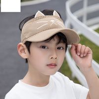Children&#39;s Baseball Cap Spring And Summer Boys And Girls Empty Top Hat Cat Embroidery Cartoon Hat Baby Sunscreen Hat 1030 main image 5