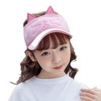 Children&#39;s Baseball Cap Spring And Summer Boys And Girls Empty Top Hat Cat Embroidery Cartoon Hat Baby Sunscreen Hat 1030 main image 6