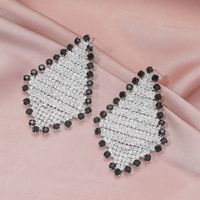 New Shiny Exaggerated Diamond Claw Chain Rhinestone Earrings main image 3