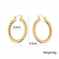 Retro Fashion Round Geometric Copper Plated 18k Gold Earrings main image 5