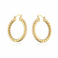 Retro Fashion Round Geometric Copper Plated 18k Gold Earrings main image 6