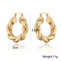 Mode Verkupferte 18 Karat Gold Twist Geometrische Ohrringe Weiblich main image 5