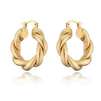 Mode Verkupferte 18 Karat Gold Twist Geometrische Ohrringe Weiblich main image 6