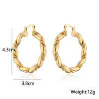 Fashion Copper Plated 18k Gold Round Geometric Earrings main image 5