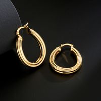 Fashion Copper Plated 18k Gold Round Geometric Earrings Women main image 4