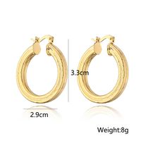 Fashion Pattern Round Geometric Copper Plated 18k Gold Earrings main image 5