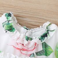 Summer Short-sleeved Girls Dress Sweet Printing Baby Clothing main image 3