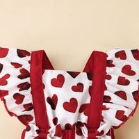 Love Print Sleeveless Ruffle Bows Slim Baby Jumpsuit main image 5