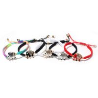 Fashion Hand-woven Multi-color Red Rope Elephant Copper Bracelet main image 3