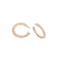 Fashion Pearl Big Circle Diamond Earrings main image 6