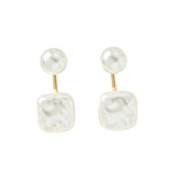 Baroque Style Geometric Round Square Pearl Earrings main image 6