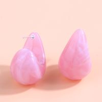 Simple Style Water Droplets Resin Ear Studs main image 2