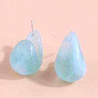 Simple Style Water Droplets Resin Ear Studs main image 5