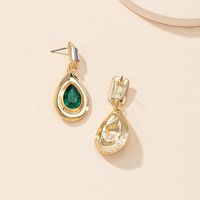 Gold Water Drop Diamond Creative Simple Fashion Alloy Earrings main image 4