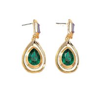 Gold Water Drop Diamond Creative Simple Fashion Alloy Earrings main image 6